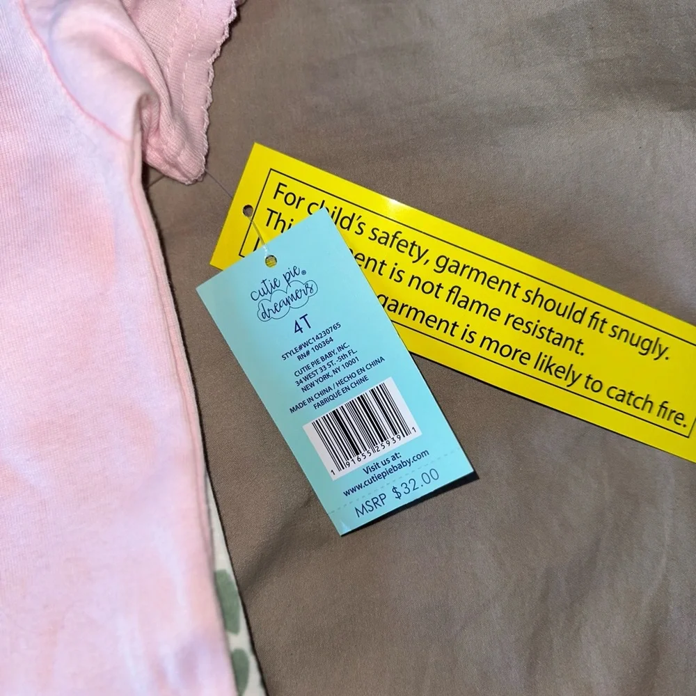 2 NWT Pj Pajamas Set Bundle New 4T Toddler Girl Jammies Girly 4